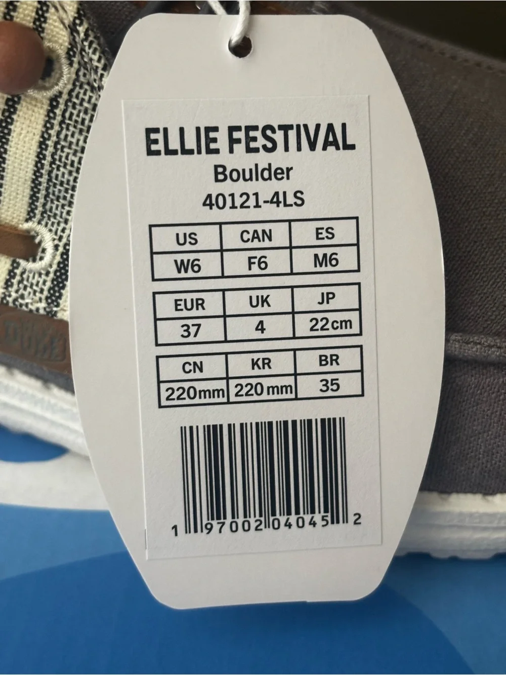 Hey Dude Ellie Festival Women’s Size 6 Gray Boulder Print Boho Beach Slip-on New